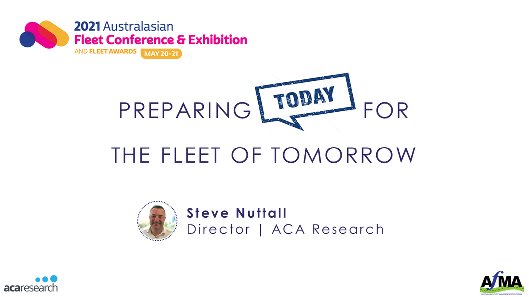 Preparing Today For The Fleet Of Tomorrow - AfMA Conference 2021 Keynote Presentation